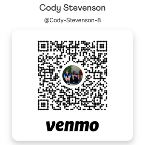 QR code for deposit payment via Venmo